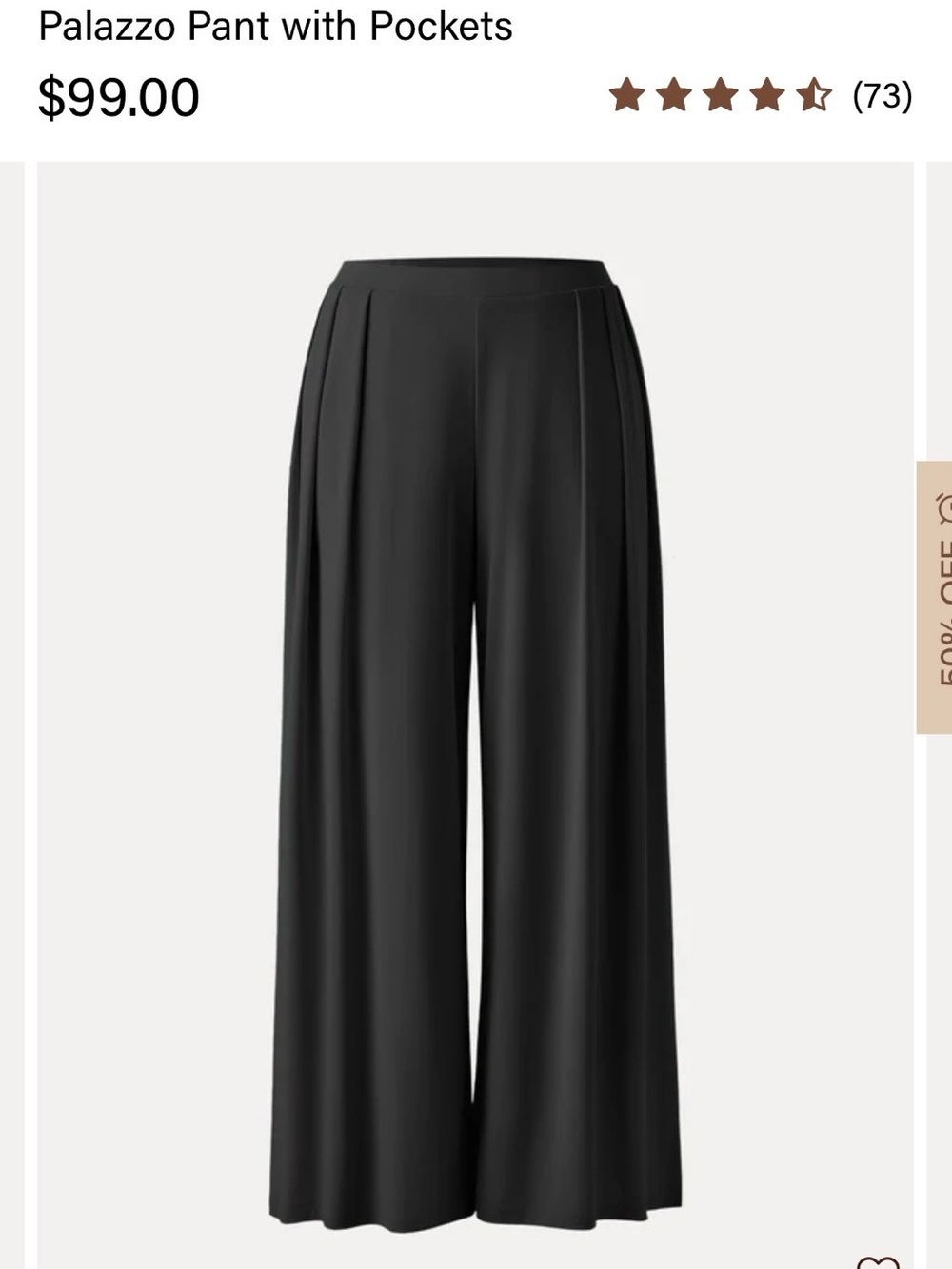 OGL Wide-Leg Palazzo Pants in Black